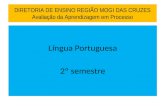 DIRETORIA DE ENSINO REGIÃO MOGI DAS CRUZES Avaliação da Aprendizagem em Processo Língua Portuguesa 2º semestre.