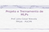 Projeto e Treinamento de MLPs Prof. Júlio Cesar Nievola PPGIA - PUCPR.