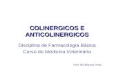 COLINERGICOS E ANTICOLINERGICOS Prof. Ms.Marcos Pires Disciplina de Farmacologia Básica Curso de Medicina Veterinária.