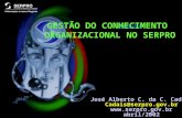 José Alberto C. da C. Cadais Cadais@serpro.gov.br  abril/2002 Título GESTÃO DO CONHECIMENTO ORGANIZACIONAL NO SERPRO.