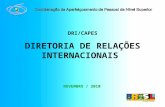 DRI/CAPES DIRETORIA DE RELAÇÕES INTERNACIONAIS NOVEMBRO / 2010.