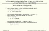 2 -1 Organização Básica de Computadores e Linguagem de Montagem Ricardo Pannain ORGANIZAÇÃO BÁSICA DE COMPUTADORES E LINGUAGEM DE MONTAGEM Linguagem de.