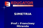 SIMETRIA Prof.: Franciney Miranda. SIMETRIA Quando existe uma correspondência de posição, de forma, de medida em relação a um eixo entre os elementos.