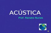 ACÚSTICA Prof. Renato Nunes. INTRODUÇÃO É o segmento da Física que interpreta o comportamento das ondas sonoras audíveis frente aos diversos fenômenos.