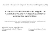 Estudo Socioeconômico da Região de Araçatuba visando o desenvolvimento energético sustentável Analisar os últimos dez anos e projetar os próximos trinta.