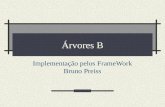 Árvores B Implementação pelos FrameWork Bruno Preiss.