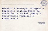 Direito à Proteção Integral e Especial: Sistema Único de Assistência Social (SUAS) e Convivência Familiar e Comunitária DIRCE KOGA 24/10/2008.