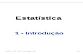 UNESP – FEG – DPD – Prof. Edgard - 201101-1 Estatística 1 - Introdução.