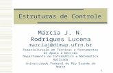 1 Estruturas de Controle Márcia J. N. Rodrigues Lucena marciaj@dimap.ufrn.br Especialização em Técnicas e Ferramentas de Apoio à Decisão Departamento.