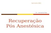 Recuperação Pós Anestésica Seminário ME2 Dr. Leonardo Reis.