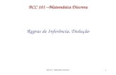 1 BCC 101 –Matemática Discreta Regras de Inferência, Dedução BCC101 - Matemática Discreta I.