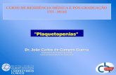 "Plaquetopenias" Dr. João Carlos de Campos Guerra Departamento de Patologia Clínica-HIAE Centro de Hematologia de São Paulo-CHSP CURSO DE RESIDÊNCIA MÉDICA.