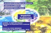 Impactos Ambientais UFCG/UAEC/LABORATÓRIO DE HIDRÁULICA CIÊNCIAS DO AMBIENTE PROFESSORA MÁRCIA RIBEIRO DANNIEL CLAÚDIO DE ARAÚJO Mestrando em Engenharia.