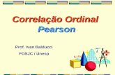 Correlação Ordinal Pearson Prof. Ivan Balducci FOSJC / Unesp.