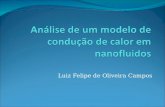 Luiz Felipe de Oliveira Campos. Introdução Partículas em suspensão Aumento da condutividade térmica do fluido Problemas em aplicações : Entupimento e.