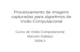 Processamento de imagens capturadas para algoritmos de Visão Computacional Curso de Visão Computacional Marcelo Gattass 2009.2.