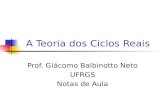 A Teoria dos Ciclos Reais Prof. Giácomo Balbinotto Neto UFRGS Notas de Aula.