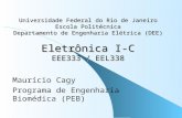 Universidade Federal do Rio de Janeiro Escola Politécnica Departamento de Engenharia Elétrica (DEE) Eletrônica I-C EEE333 / EEL338 Maurício Cagy Programa.