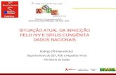 SITUAÇÃO ATUAL DA INFECÇÃO PELO HIV E SÍFILIS CONGÊNITA DADOS NACIONAIS Rodrigo Zilli Haanwinckel Departamento de DST, Aids e Hepatites Virais Ministério.