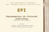 EPI Equipamentos de Proteção Individual Universidade Federal de Uberlândia SIAR – Segurança Industrial e Análise de Riscos Evandro Abreu Fernandes Júnior.