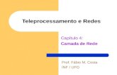Teleprocessamento e Redes Capítulo 4: Camada de Rede Prof. Fábio M. Costa INF / UFG.