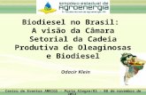 Centro de Eventos AMRIGS - Porto Alegre/RS - 08 de novembro de 2012 Odacir Klein Biodiesel no Brasil: A visão da Câmara Setorial da Cadeia Produtiva de.