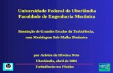 Universidade Federal de Uberlândia Faculdade de Engenharia Mecânica Simulação de Grandes Escalas da Turbulência, com Modelagem Sub-Malha Dinâmica por Aristeu.