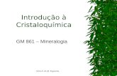 Silvia F. de M. Figueirôa Introdução à Cristaloquímica GM 861 – Mineralogia.