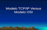 Modelo TCP/IP Versus Modelo OSI. Histórico do TCP/IP O padrão histórico e técnico da Internet é o modelo TCP/IP. O Departamento de Defesa dos Estados.