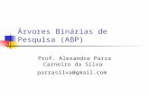 Árvores Binárias de Pesquisa (ABP) Prof. Alexandre Parra Carneiro da Silva parrasilva@gmail.com.