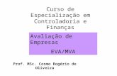 Avaliação de Empresas EVA/MVA Curso de Especialização em Controladoria e Finanças Prof. MSc. Cosmo Rogério de Oliveira