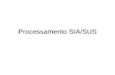 Processamento SIA/SUS. Principais Programas Envolvidos CNES (TXTs) DE-PARA FPO BPA APAC SIA Tabela Unificada de Procedimentos (SIGTAP)