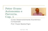 Peter Evans Autonomia e Parceria. Cap. 1 Curso Desenvolvimento Econômico Comparado Prof. Paulo BastosTigre Paulo Tigre - UFRJ.