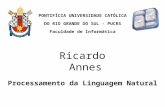 Processamento da Linguagem Natural PONTIFÍCIA UNIVERSIDADE CATÓLICA DO RIO GRANDE DO SUL - PUCRS Faculdade de Informática Ricardo Annes.