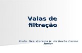 Valas de filtração Profa. Dra. Gersina N. da Rocha Carmo Junior.