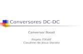 Conversores DC-DC Conversor Boost Projeto ITASAT Claudinei de Jesus Donato.
