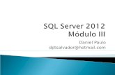 Daniel Paulo dptsalvador@hotmail.com. Instâncias do SQL SERVER - Instância é a instalação do SQL no computador, com configurações e usuários próprios.