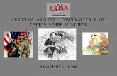 CURSO DE ANÁLISE ICONOGRÁFICA E DE TEXTOS SOBRE HISTÓRIA Teacher: Léo.