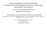 1 Universidade do Vale do Paraíba Colégio Técnico Antônio Teixeira Fernandes Disciplina Telemática Curso Técnico em Eletrônica Material IV-Bimestre Modems.