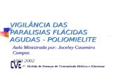 VIGILÂNCIA DAS PARALISIAS FLÁCIDAS AGUDAS - POLIOMIELITE - Divisão de Doenças de Transmissão Hídrica e Alimentar Aula Ministrada por: Joceley Casemiro.