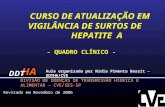 CURSO DE ATUALIZAÇÃO EM VIGILÂNCIA DE SURTOS DE HEPATITE A - QUADRO CLÍNICO - DIVISÃO DE DOENÇAS DE TRANSMISSÃO HÍDRICA E ALIMENTAR – CVE/SES-SP HA DDT.