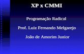 XP x CMMI Programação Radical Prof. Luiz Fernando Melgarejo João de Amorim Junior.