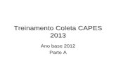 Treinamento Coleta CAPES 2013 Ano base 2012 Parte A.