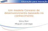 Educação para Inovação Um modelo Coreano de desenvolvimento baseado no conhecimento Vera Bier Miguel Lizárraga.