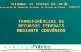 TRANSFERÊNCIAS DE RECURSOS FEDERAIS MEDIANTE CONVÊNIOS TRIBUNAL DE CONTAS DA UNIÃO Secretaria de Controle Externo no Estado do Piauí - SECEX/PI.
