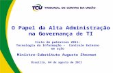 Ciclo de palestras 2011: Tecnologia da Informação – Controle Externo em ação Brasília, 04 de agosto de 2011 Ministro-Substituto Augusto Sherman O Papel.
