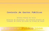 1 Controle de Gastos Públicos Antonio Araújo da Silva Assessor da Secretaria de Controle Externo do Tribunal de Contas da União no Estado do Ceará