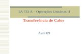TA 733 A – Operações Unitárias II Transferência de Calor Aula 09.