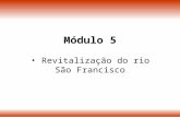 Revitalização do rio São Francisco Módulo 5. Histórico Projeto de Conservação e Revitalização do SF Decreto Federal de 5 de junho de 2001 – DO 06/06/2001.