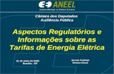 Aspectos Regulatórios e Informações sobre as Tarifas de Energia Elétrica 31 de maio de 2005 Brasília - DF 31 de maio de 2005 Brasília - DF Jerson Kelman.